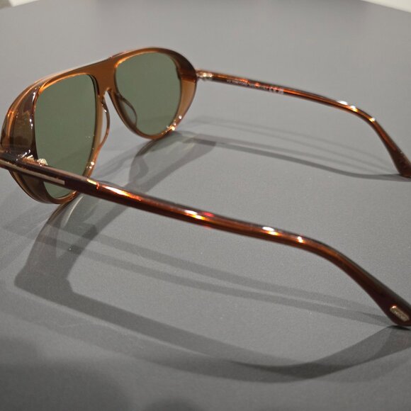 Tom Ford Marcus Aviator Sunglasses - TF1023 48N 60-13 140-1 - Brown - Picture 10 of 16